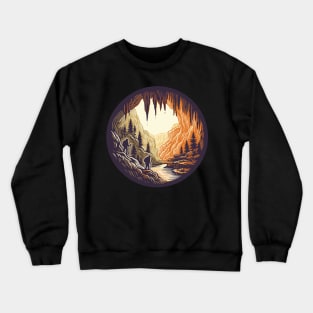 Retro Caving explore adventure Crewneck Sweatshirt